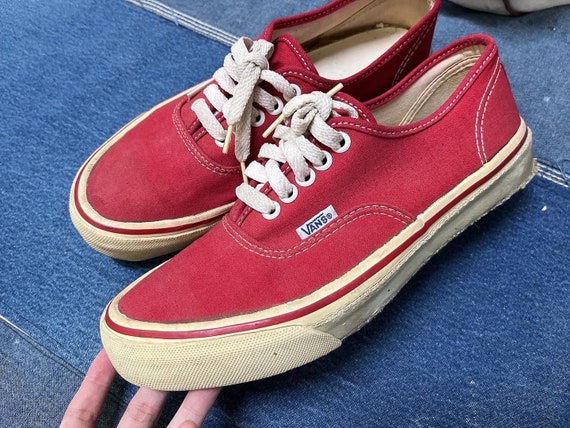 Vintage 80's Vans Made In Usa Low Plaid Canvas Van Do… - Gem
