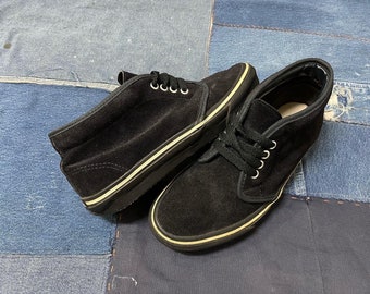 Vintage 90s vans Chukka black suede made in USA