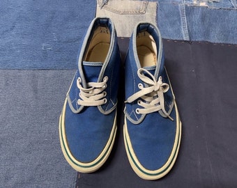 Chaussures chukka Vans vintage des années 90 bleu royal fabriquées aux Etats-Unis