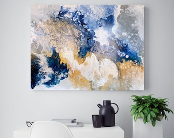 20 « - 30 » CUSTOM Peinture acrylique sur toile ou bois; Paillettes, options de résine