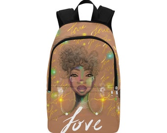 Melanin w/ love bookbag African American, Back to school bag, School supplies, Personalized Backpack, Customizable backpack, back to school