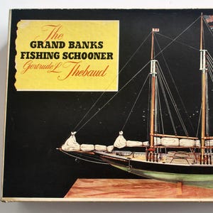 Vintage 1950s Gertrude L Thebaud Schooner Model Kit (1/96 Scale)