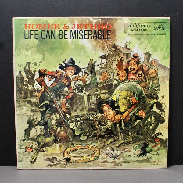 Vintage Homer & Jethro 'Life Can Be Miserable'  vinyl record album 1959