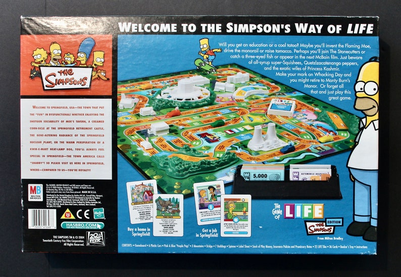 The Game of Life The Simpsons 2004 Milton Bradley image 7