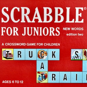 Vintage Scrabble  For Juniors - Edition Two  Crossword Game 1964 by Selchow and Righter Company