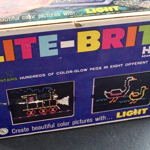 Vintage Lite-brite - Create Beautiful Color Pictures With Light 1969 - Etsy