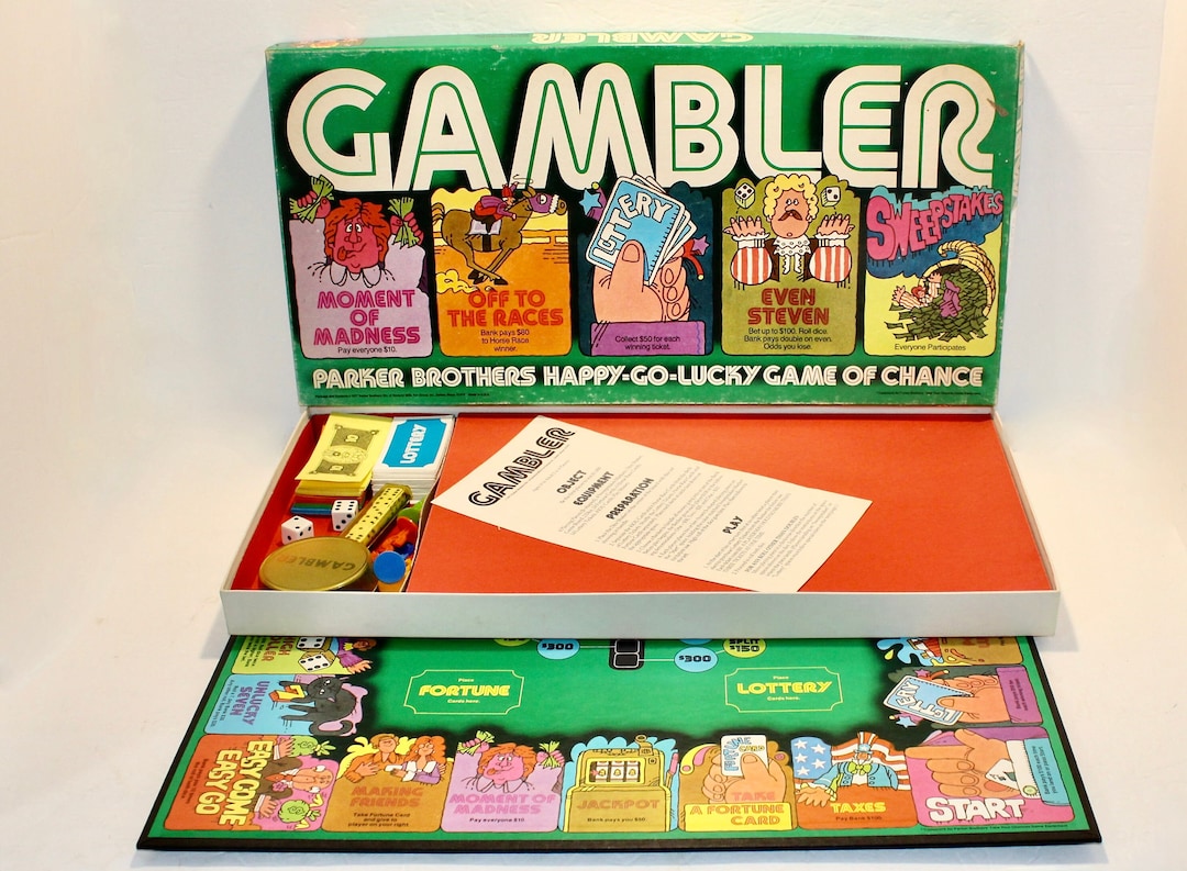 Vintage 1977 Parker Brothers Gambler Board Game Object: Be - Etsy