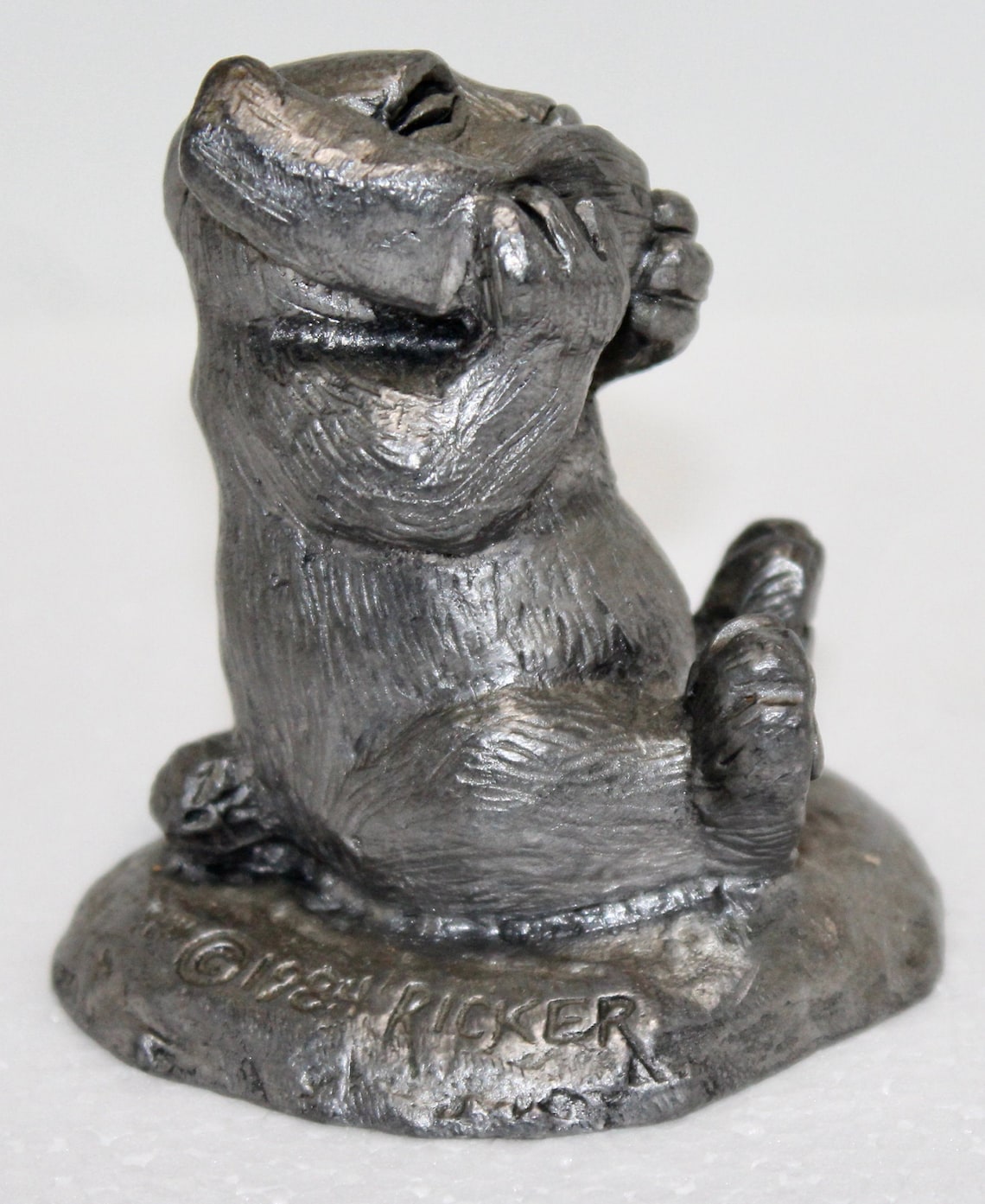 Vintage Michael Ricker sculptured Pewter Figurine | Etsy