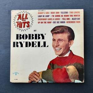 Vintage  Bobby Rydell : &quot;All the Hits by Bobby Rydell&quot; vinyl record Album 1962