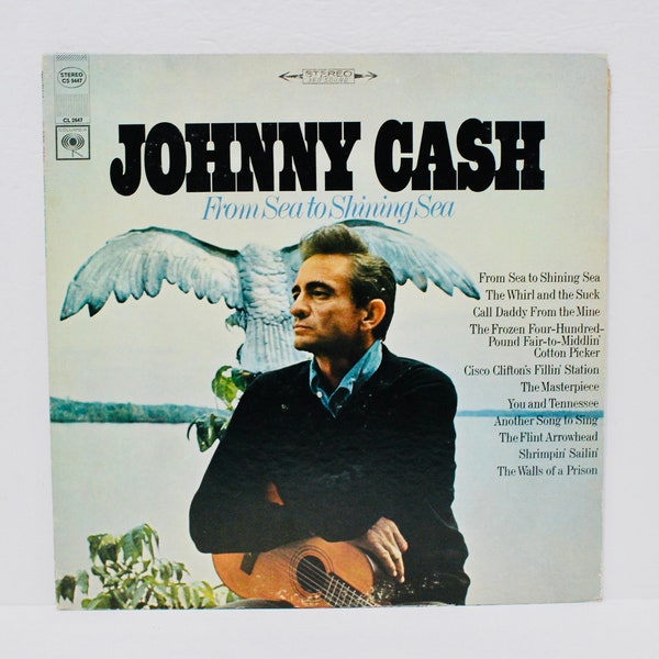 Vintage Johnny Cash 'From Sea to Shining Sea' 1968 vinyl record Album