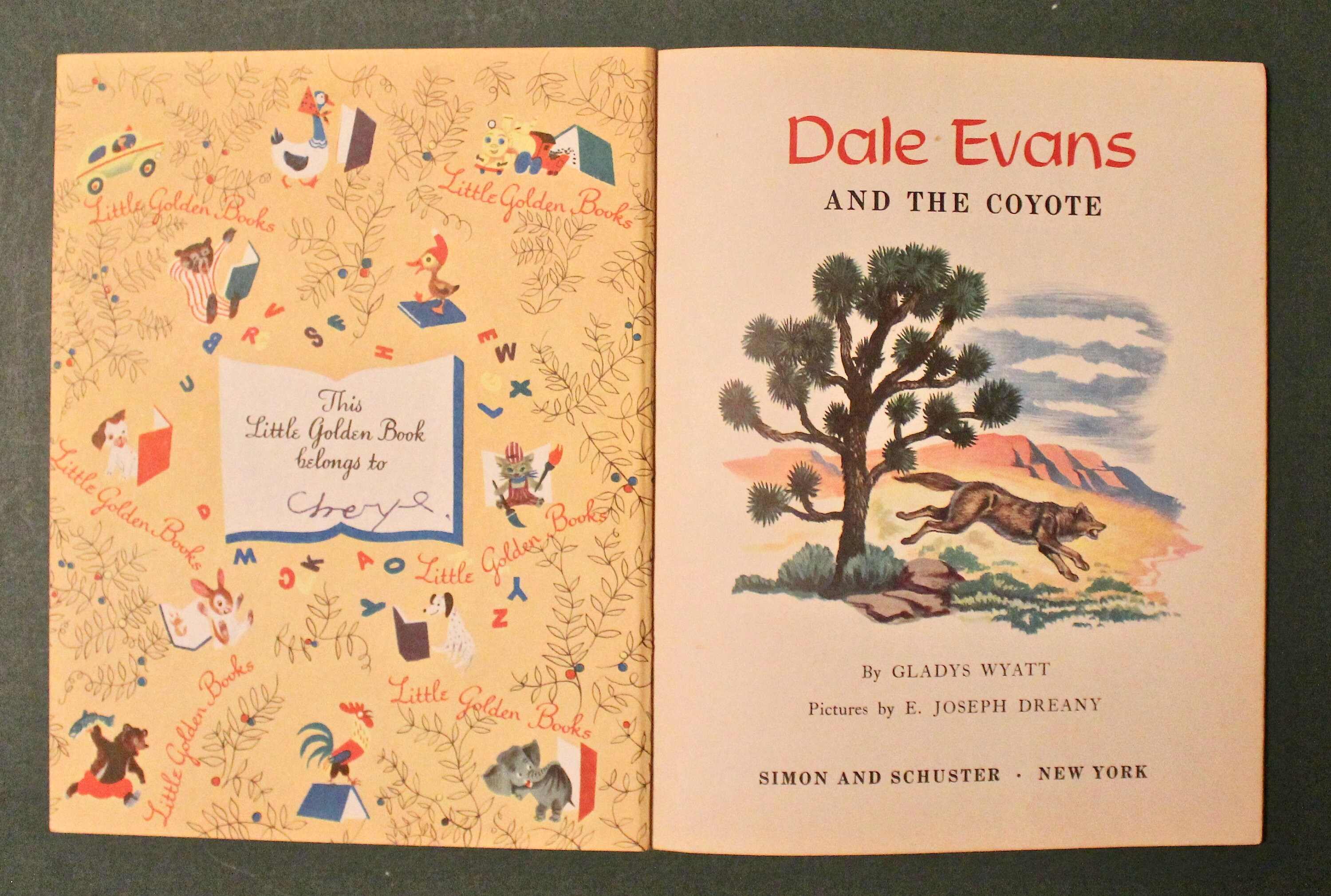 Vintage Little Golden Book - #253 Dale Evans and the Coyote 1956. 1st ...