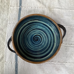 Stoneware Casserole in Atmospheric Blues
