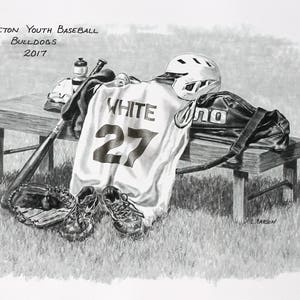 Personalized Baseball Print, Baseball Gift, Senior gift, Banquet Gift, Pencil Personalization