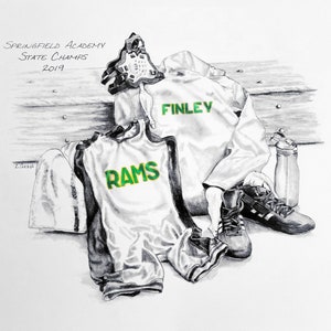Personalized Wrestling Team Print: Senior Gift, Banquet Gift
