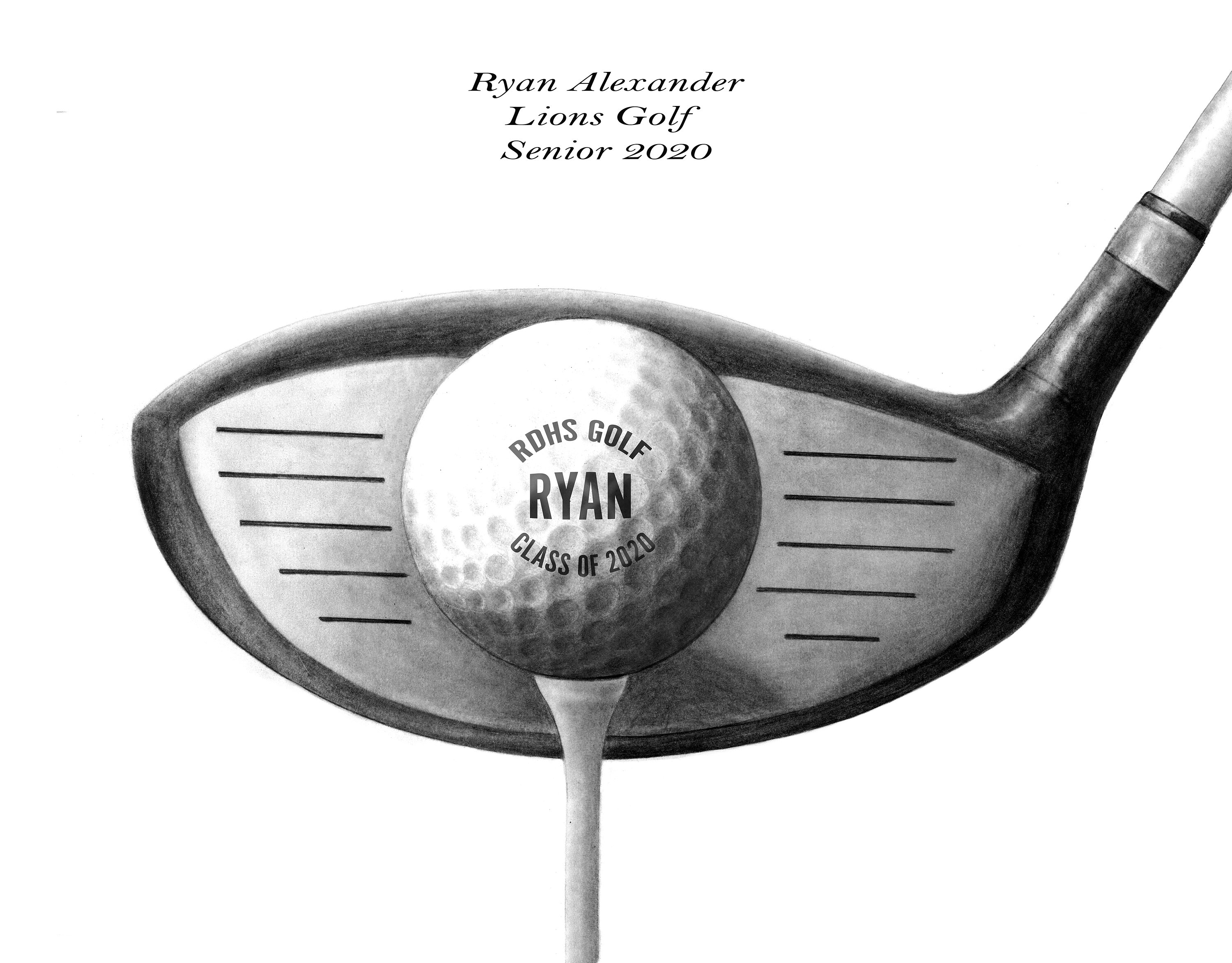 Personalized Golf Print in Black and White Golf Decor Golf Etsy