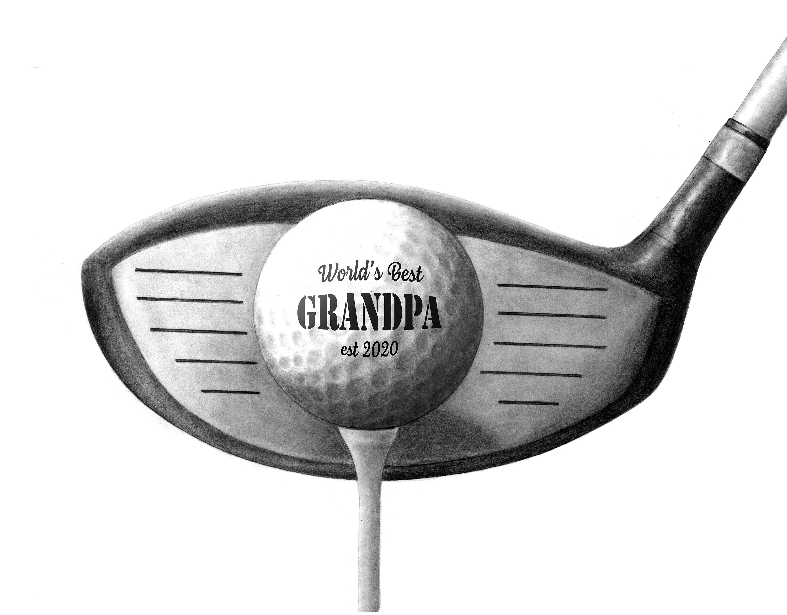 Personalized Golf Print in Black and White Golf Decor Golf Etsy