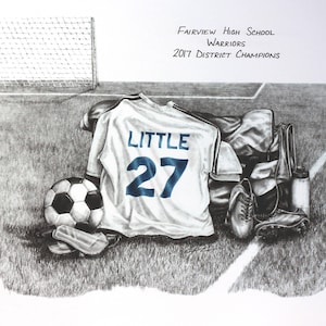 Personalized Soccer Print, Soccer Gift, Girls and Boys Soccer, Senior gift, Banquet Gift, Pencil Personalization