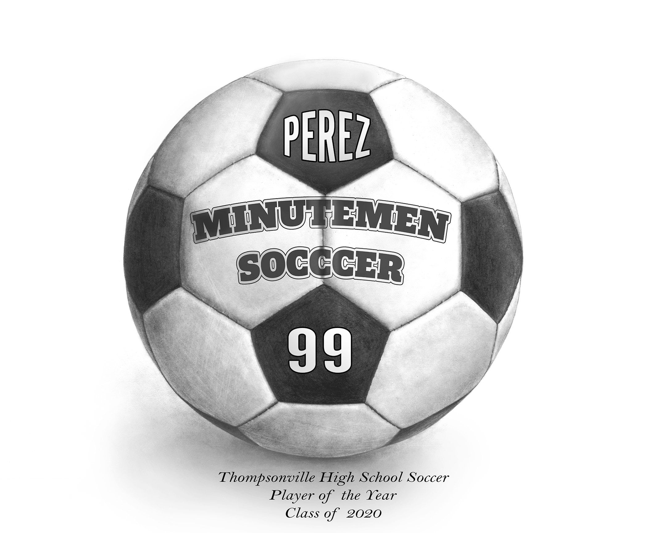 Personalized Soccer Print In Black &amp; White Soccer Decor | Etsy