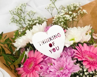 Thinking of You Bouquet Pick – Acrylic Flower Decoration, Sympathy & Get Well Bouquet Pick