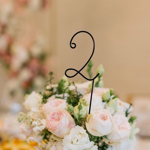 Wire Table Numbers - Reception Table Numbers - Wedding Decor - Wedding Table Centrepieces Party Cocktail Table Number Elegant Table Numbers