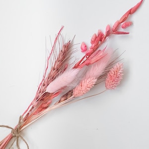 Pink Dried Flower Cake Decoration Set – Stem Bundle for Wedding Cakes - Boho Cake Topper - Dried Flowers for Cake Decoration