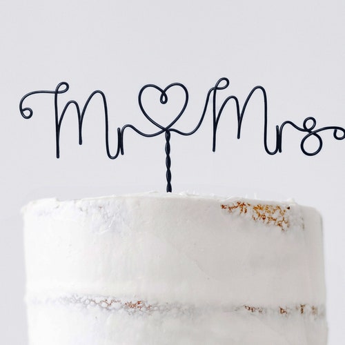 Mr and Mrs Cake Topper Wire Cake Topper Wedding Cake Etsy Australia
