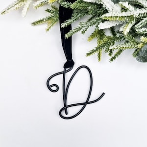 Custom Wire Initial Bauble - Personalised Wire Initial Ornament - Custom Letter Tree Ornament- Luxury Place Name Tag - Tree Decoration