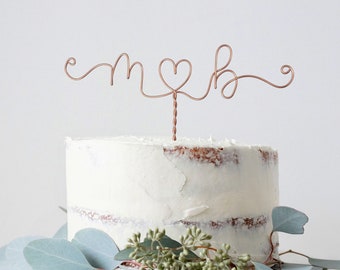 Minimalist Initialen Hochzeitstorte Topper - Individuelle Hochzeitstorte - Hochzeitsdekor - Personalisierte Hochzeitstorte - Personalisierte Hochzeitstorte