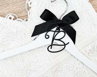 Personalised Wedding Hanger Charm - Wire Hanger Initial Tags - Bridal Hangers - Wedding Hanger - Bridesmaid Gift