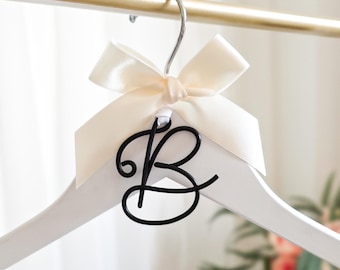Personalised Wedding Hanger Charm - Initial Wire Tag, Bridesmaid Gift