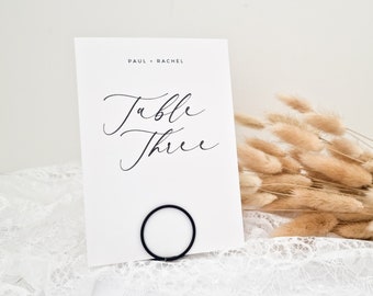 Circle Wire Table Number Holder - Place Name Holder - Photo Holder - Name Card Holder - Minimalist Wedding Table Decoration