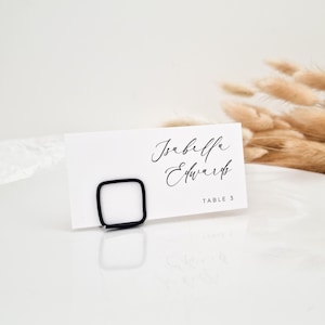 Square Wire Place Name Holder - Place Card Holder - Photo Holder - Name Card Holder - Minimalist Wedding Table Decoration