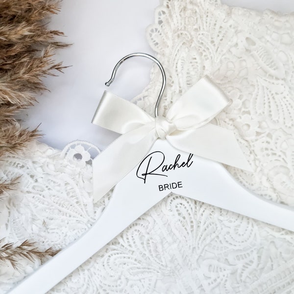 Personalised Wedding Hanger - Bridal Hanger - Custom Vinyl Hanger - Bridal Party Hangers - Personalised Wedding Gift - Bridesmaid Gifts