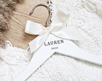 Personalised Wedding Hanger - Bridal Hanger - Custom Vinyl Hanger - Bridal Party Hangers - Personalised Wedding Gift - Bridesmaid Gifts