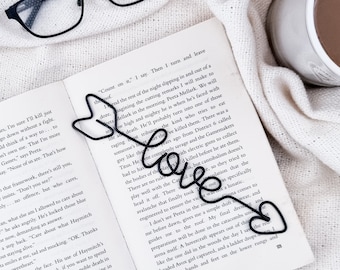 Love Arrow Bookmark - Romantic Gift Ideas - Cupid Arrow Gifts - Love Bookmark - Valentines Gift - Christmas Gift - Keepsake