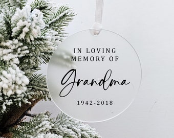 Personalised In Loving Memory Ornament - Family Remembrance Bauble - Memorial Bauble Decoration - Personalised Christmas Memory Bauble