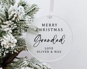 Personalised Christmas Ornament - Grandparents Ornament Keepsake - Grandparents Gift - Personalised Christmas Bauble Gift