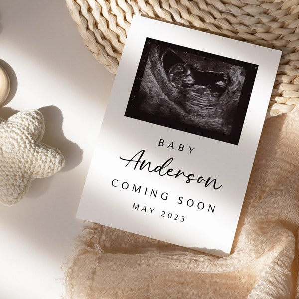 Personalisierte Baby Ankündigung Karte - Benutzerdefinierte Schwangerschaft Ankündigung Zeichen - Schwangerschaft offenbaren Zeichen - Neues Baby Name Zeichen - Foto Prop