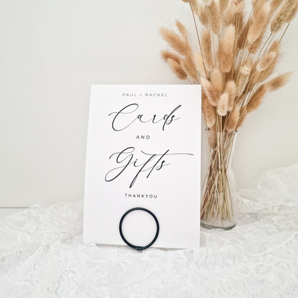 Circle Place Card Holder - Wire Table Number Holder - Photo Holder - Name Card Holder - Minimalist Wedding Table Decoration