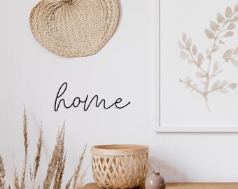 Wire Home Wall Sign - Hallway Wall Art - Entryway Wall Decor - Housewarming Gift