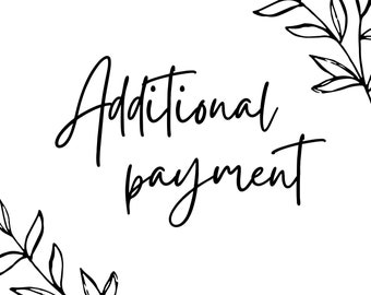 Additional Payment Add On - Upgrades - Customs - Shipping