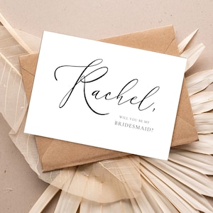 Personalisierte Will You Be My Bridesmaid Proposal Karte mit Umschlag - Trauzeugin Vorschlag - Brautjungfer Box Karte - Blumenmädchen Vorschlag