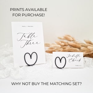 Heart Wire Place Card Holder Place Name Holder Photo Holder Name Card Holder Minimalist Wedding Table Decoration image 3