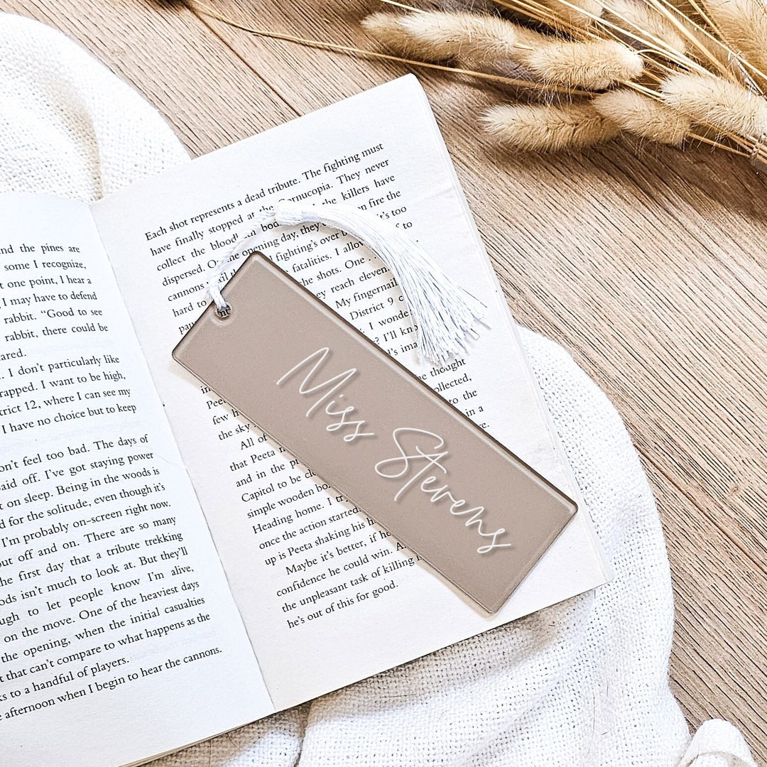 Personalised Teacher Bookmark - Thank You Teacher Gift Acrylic Bookmark ...