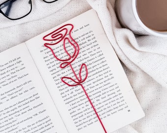 Rose Bookmark - Rose Gift Ideas - Rose Gifts - Flower Bookmark - Gardener Gift - Garden Lover Gift - Keepsake