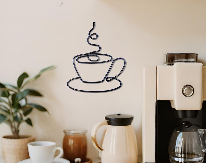 Coffee Cups Wall Decor, Metal Wall Decor, Metal Wall Art, Coffee Decor