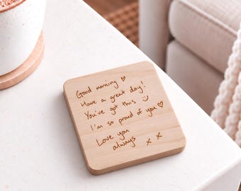 Personalised Handwriting Coaster, Handwritten Love Note Gift