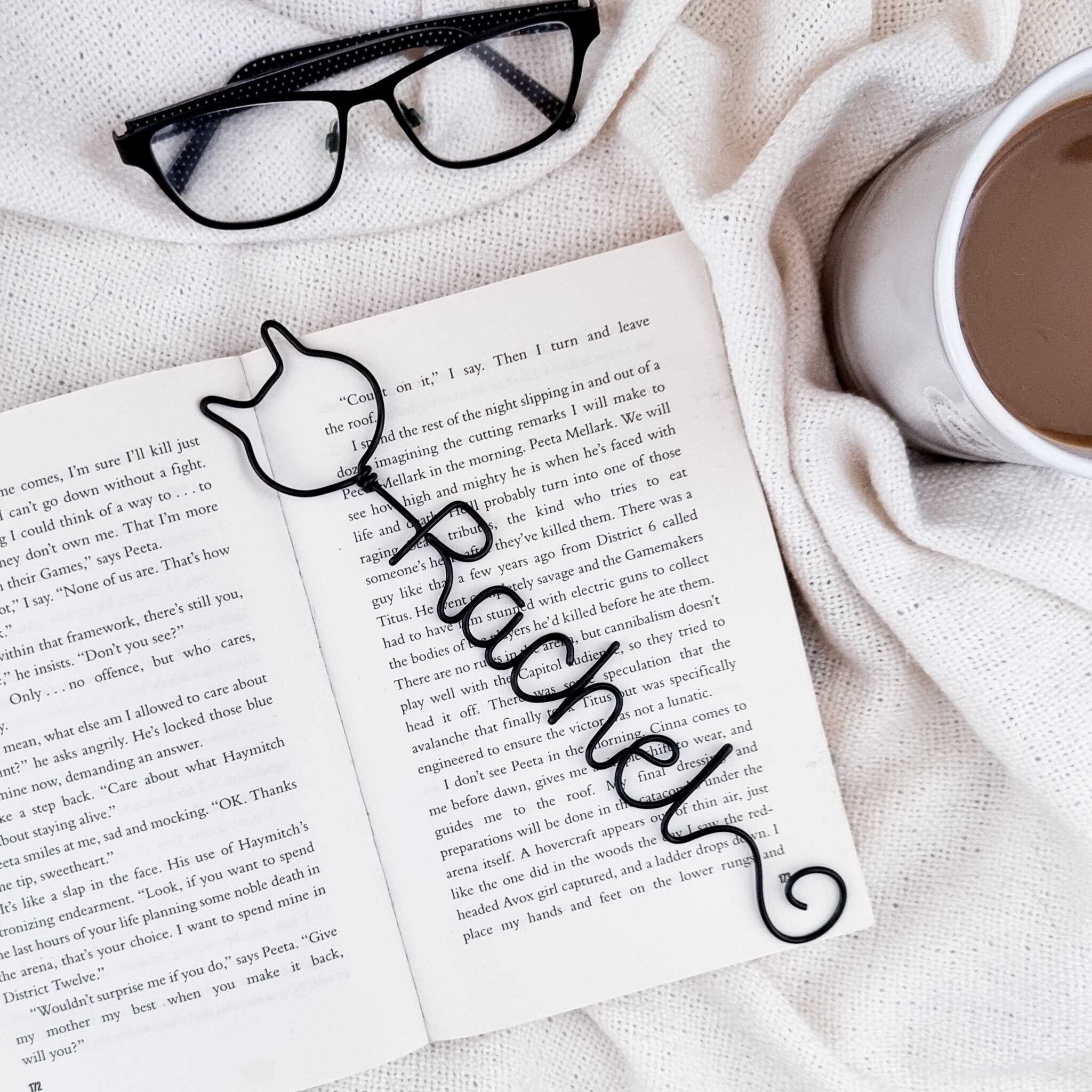 Cat Name Bookmark - Wire Custom Bookmark - Cat Bookmark Gift - Planner Marker - Back to School Gift - Teacher Gift - Book Lovers Gift