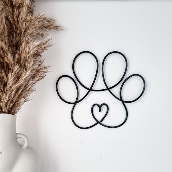 Wire Paw Print With Heart Sign Paw Wall Sign Animal Wall - Etsy Wire Paw Print With Heart Sign Paw Wall Sign Animal Wall - Etsy