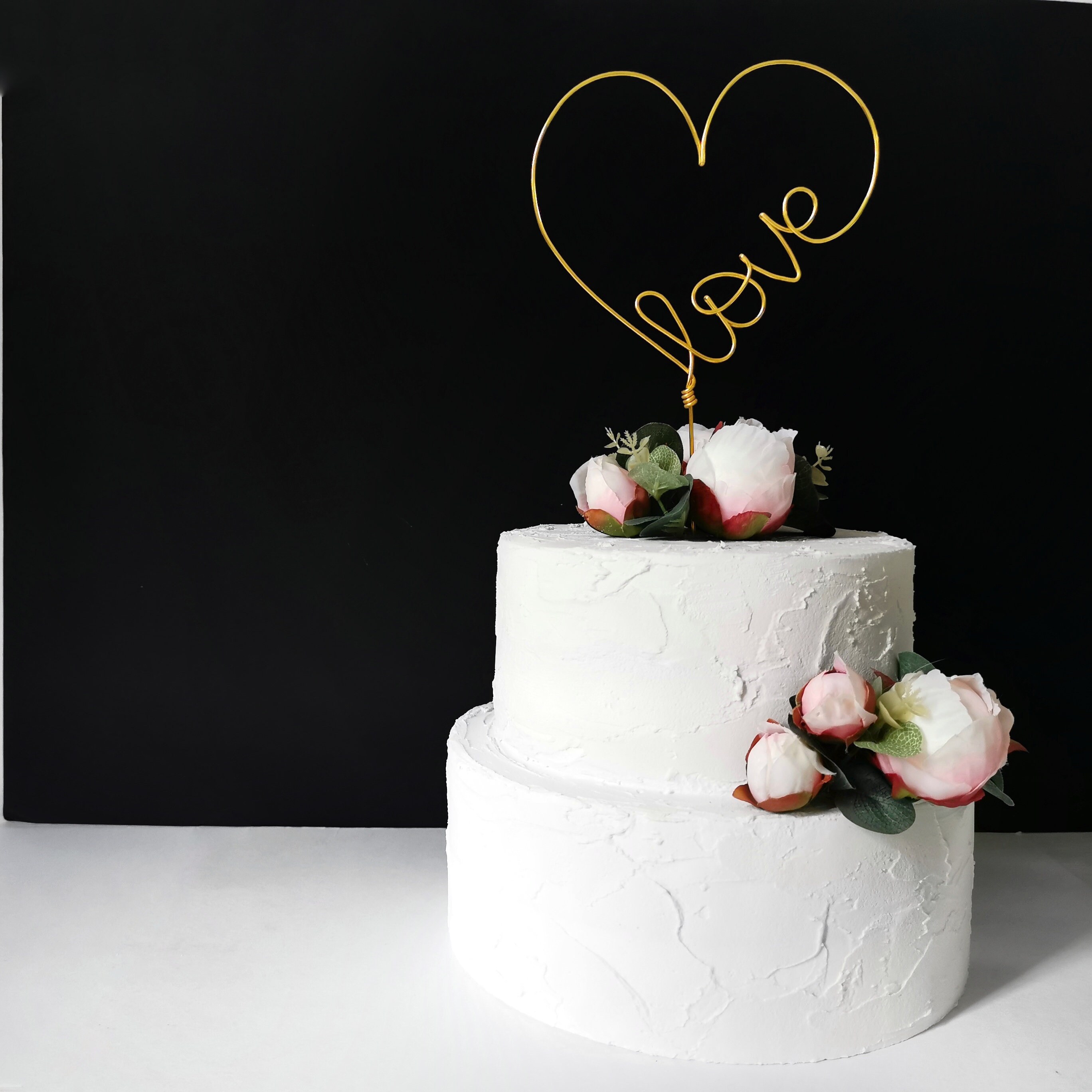 Wedding Cake Topper Heart Cake Topper 